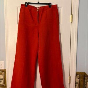 J Jill 55% linen pants, wide leg, size 14